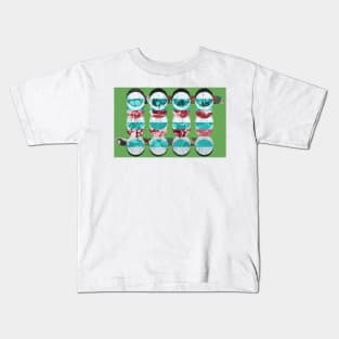 Marbled Mid Century Totems Kids T-Shirt